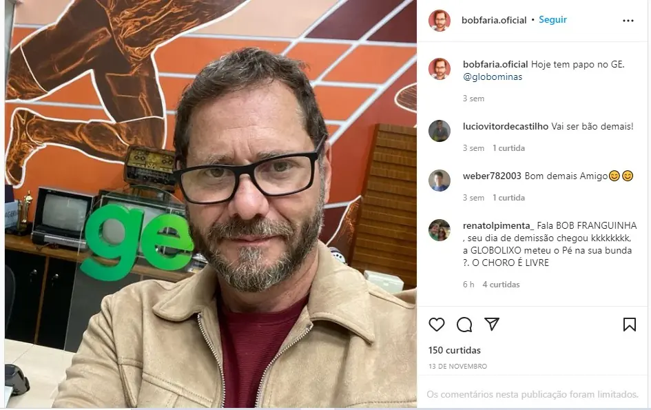 bob faria saiu da globo