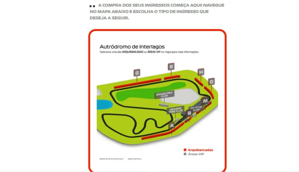ingressos Fórmula 1 2022