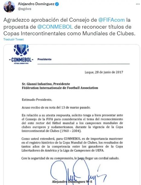 Copa Toyota não é Mundial