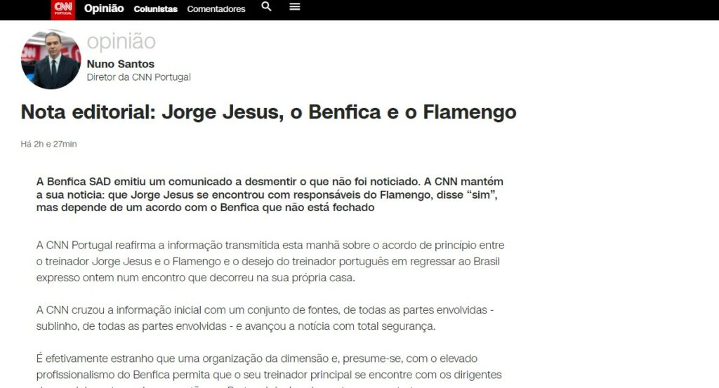 Jorge Jesus no Flamengo 2022