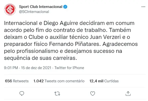 novo técnico do inter