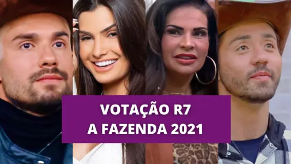 Votação R7 A Fazenda: votar para premiar Rico, Sol, Marina ou Bil