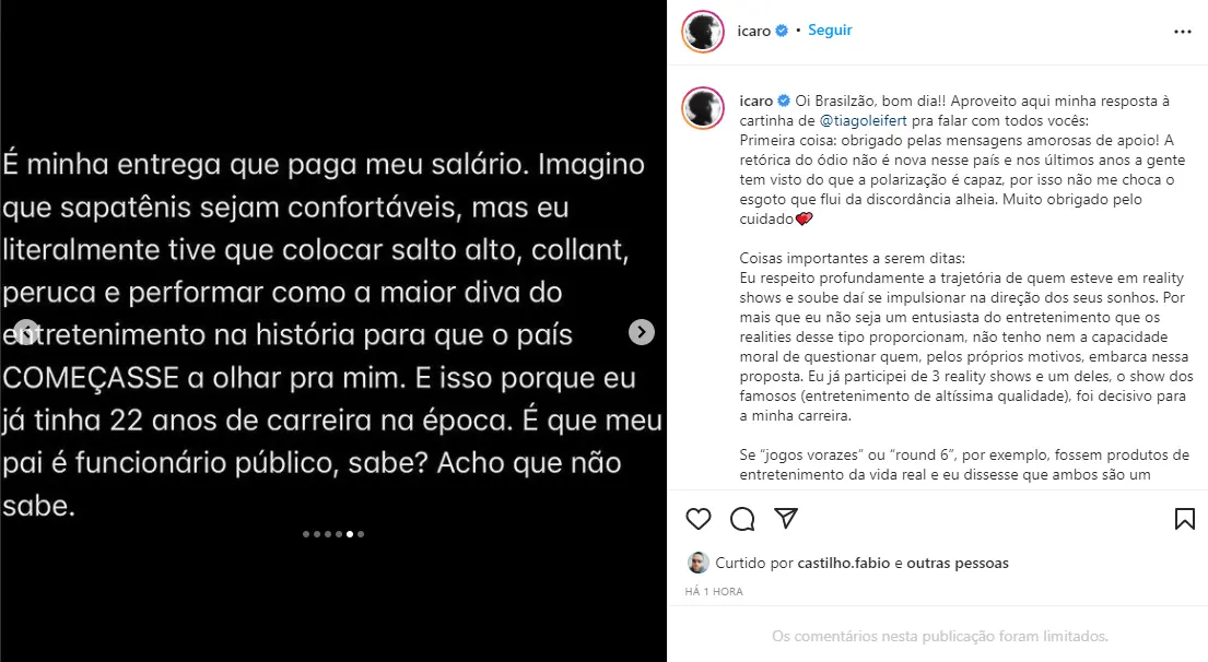 ícaro show dos famosos