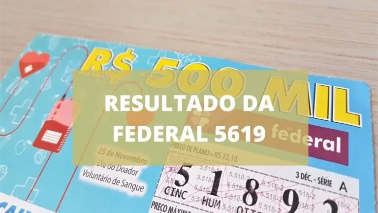 Resultado da Loteria Federal concurso 5619 de sábado (04/12/2021)