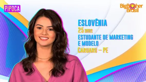 Participante BBB 22: conheça Eslovênia, do ‘Pipoca’