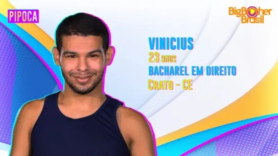 Participante do BBB 22: Vinícius é confirmado no ‘Pipoca’