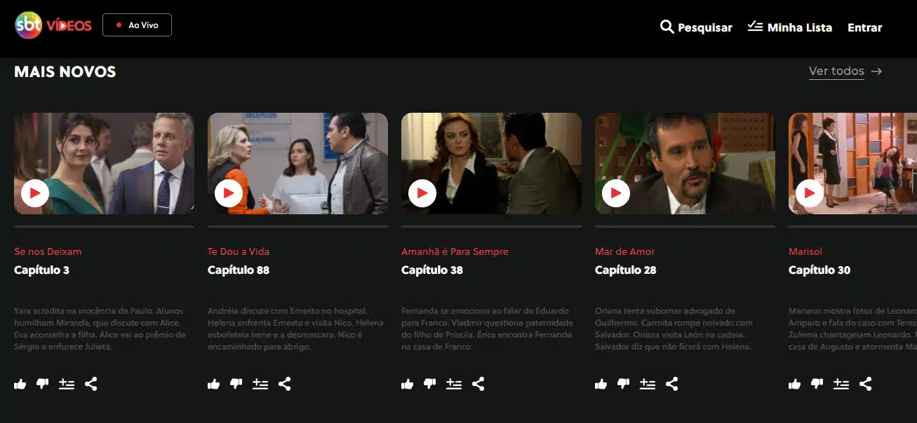 Novelas do sbt da tarde em 2022