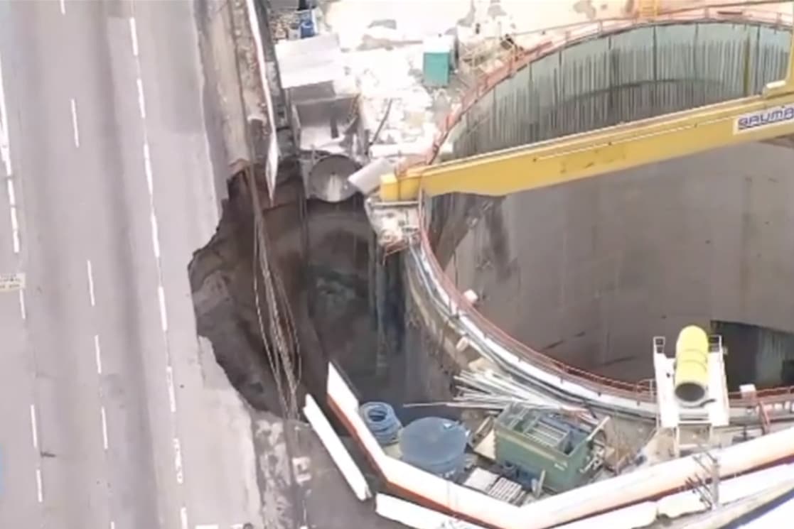 Desabamento em São Paulo: obra do metrô abre cratera em marginal