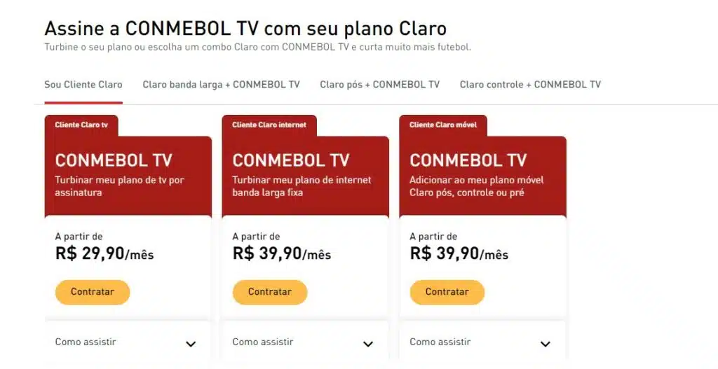 como assistir conmebol tv