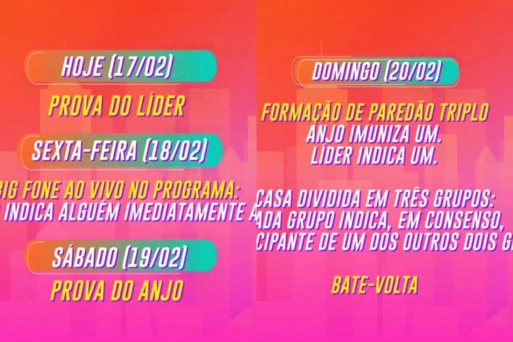 programação BBB 22