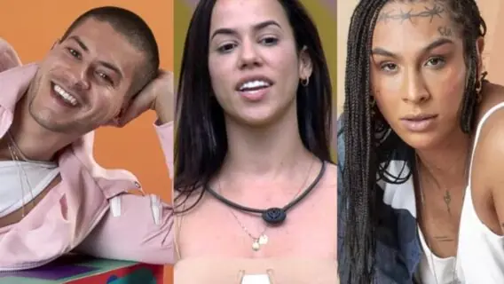 Quem está com mais votos para sair do BBB 22: Arthur, Larissa ou Linn?