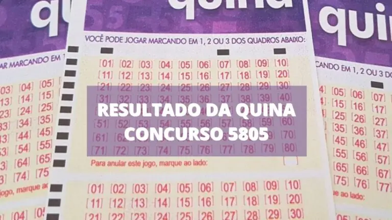 Resultado da Quina 5805 de sexta-feira (18/03)