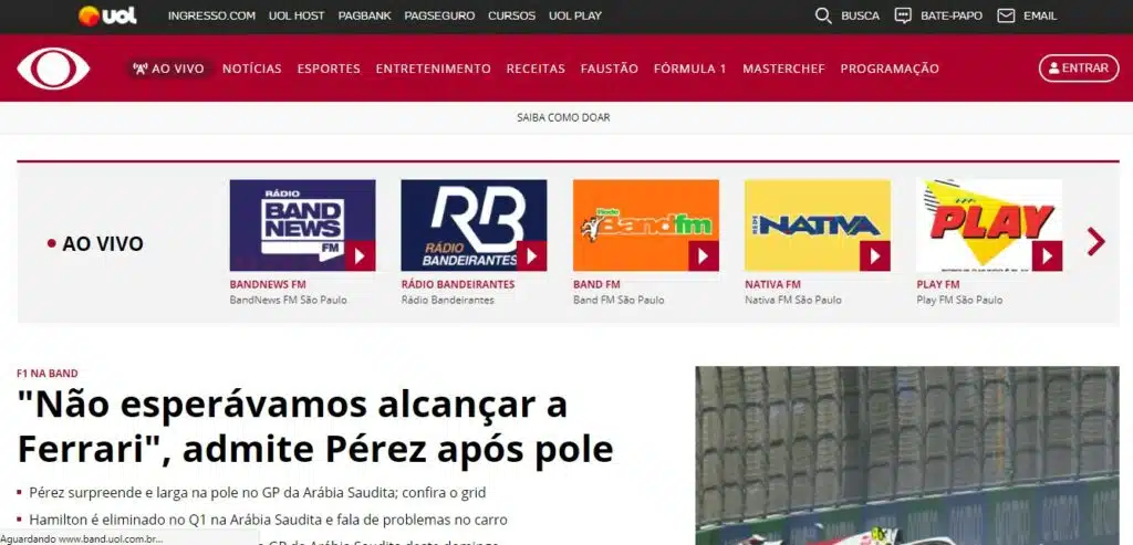 Onde assistir a Fórmula 1 hoje