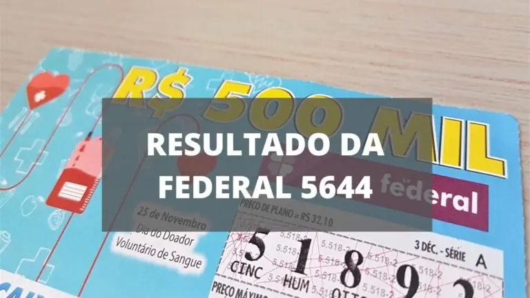 Resultado da loteria Federal 5644 de quarta-feira (09/03)