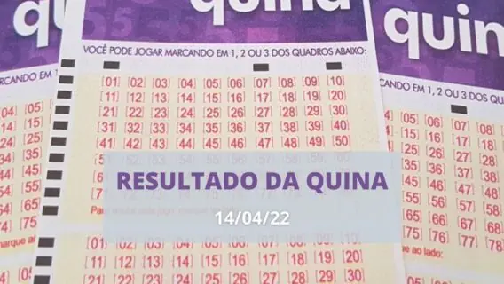 Resultado da Quina concurso 5829 de hoje, quinta-feira (14/04/22)