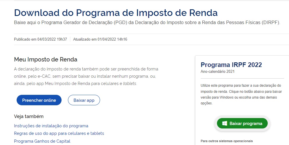 Como fazer a declaração do Imposto de Renda 2022