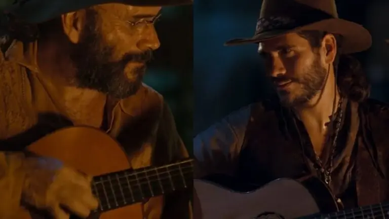 Almir Sater e filho na novela Pantanal emocionam web com cena