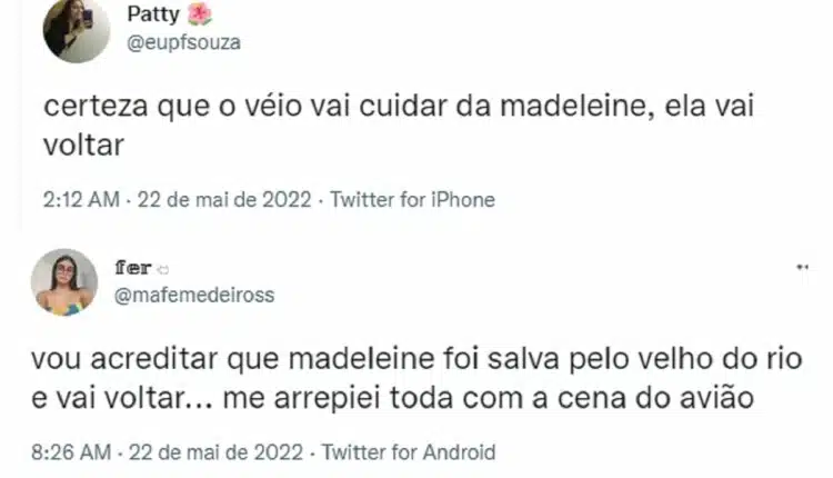 Madeleine vai voltar