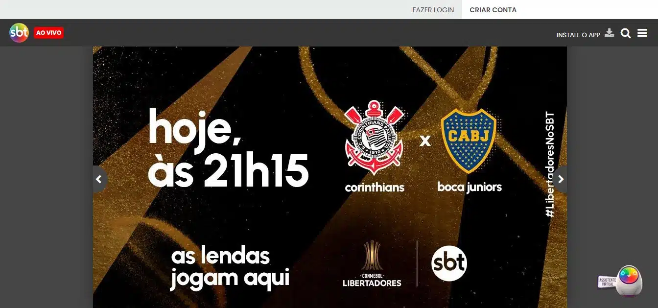 Transmissão jogo do Corinthians hoje