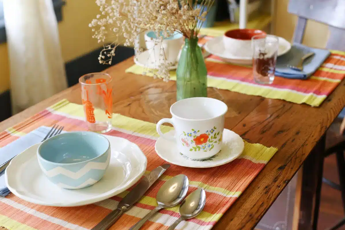 mesa posta de café da manhã