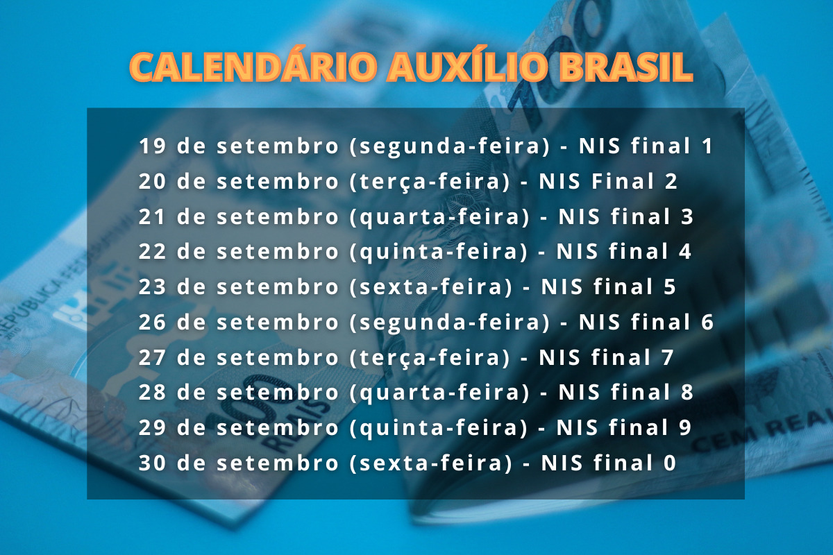 Calendário Auxílio Brasil de setembro