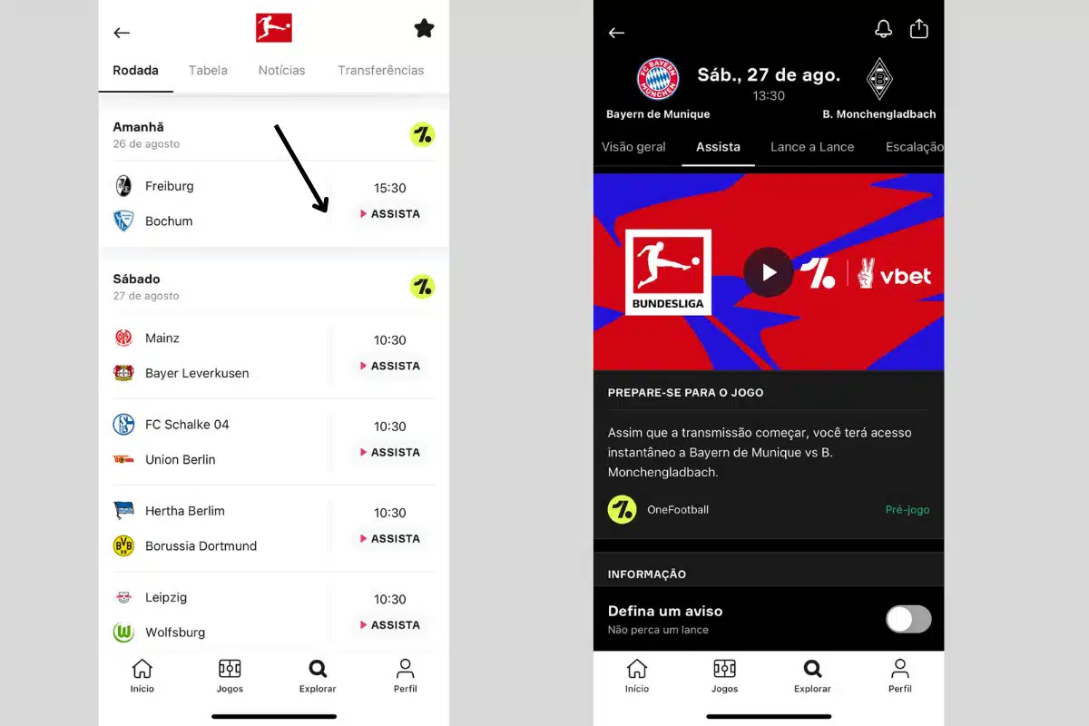 Onde assistir jogo do Bayern de Munique