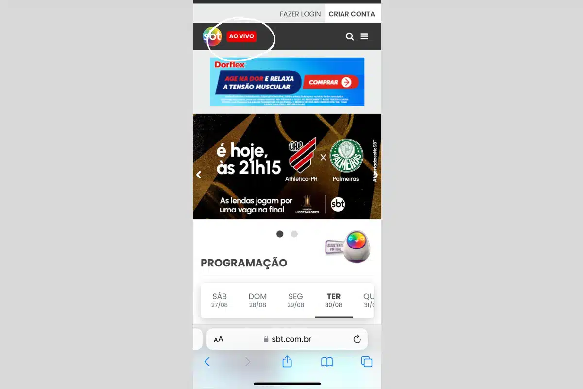 Qual jogo vai passar no SBT hoje