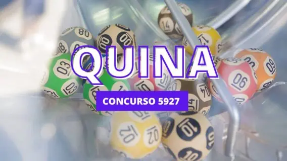 Resultado Quina concurso 5927 de hoje, quinta-feira (15/08/2022)