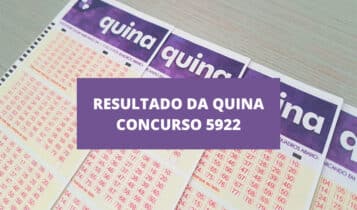 Resultado da Quina 5922 de hoje