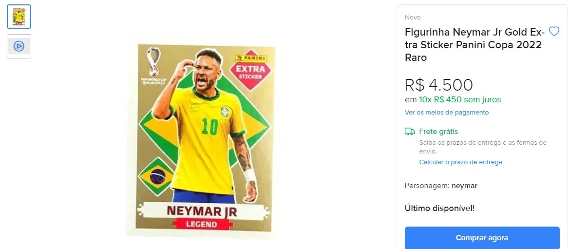 figurinha do Neymar