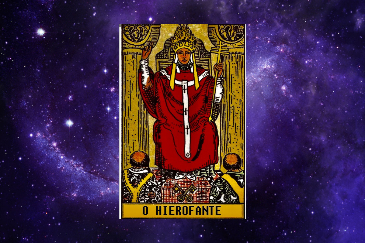 A carta de Tarot do dia é o Hierofante