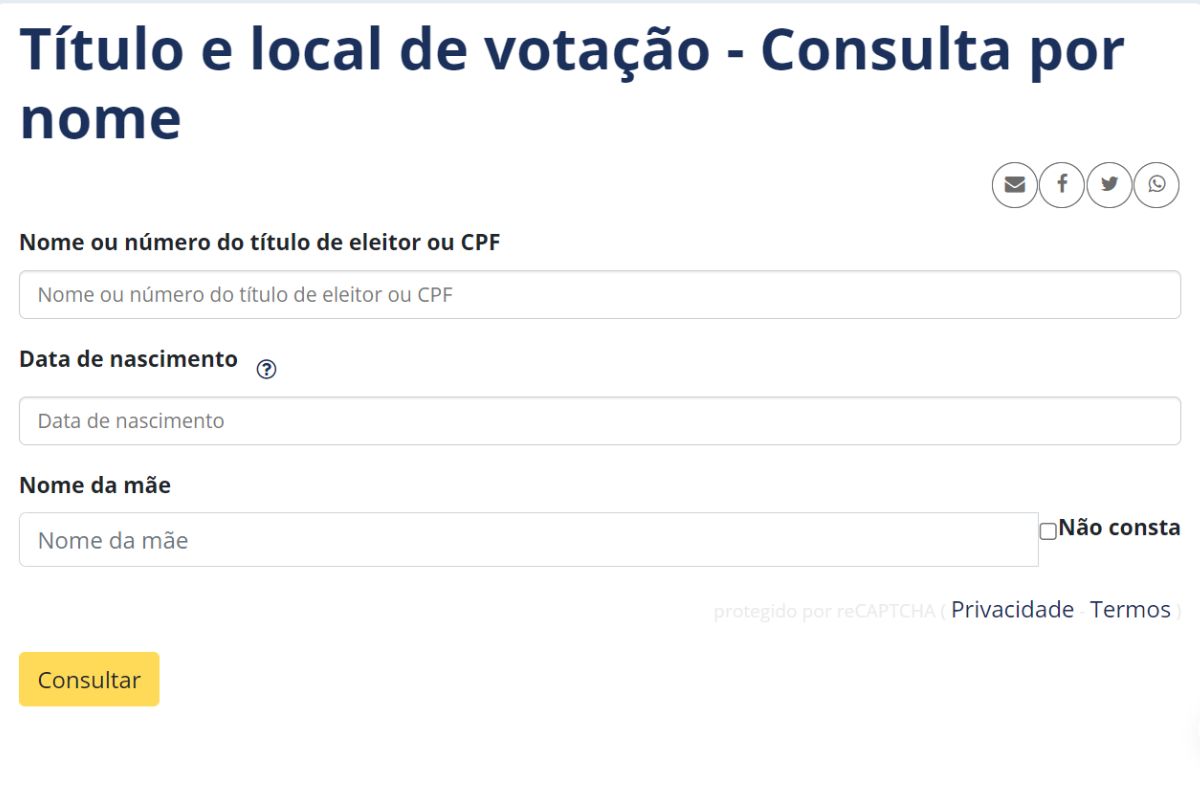 como consultar o número do título de eleitor pelo CPF ou nome