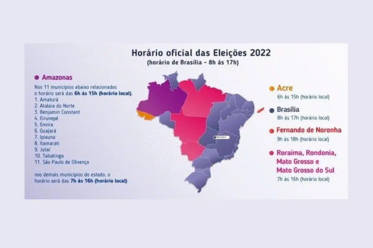 Horários das eleições 2022 Horários das eleições 2022