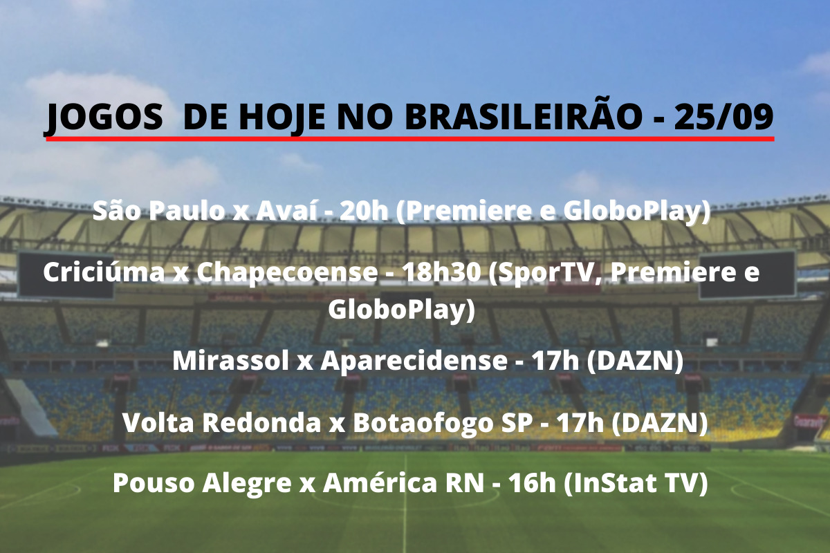 Qual jogo vai passar na Globo hoje? Jogo de futebol domingo (25/09) Qual jogo vai passar na Globo hoje