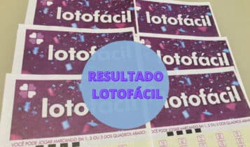 imagem mostra resultado da Lotofácil