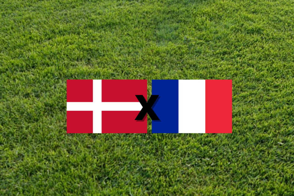 Onde vai passar Dinamarca x França hoje