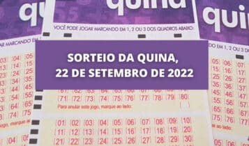 Resultado da Quina concurso 5956 de hoje, quinta – 22/09/2022