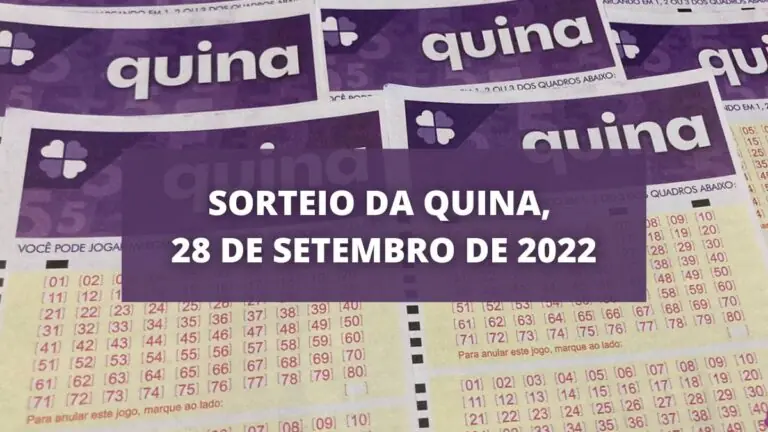 Resultado da Quina concurso 5961 de hoje, quarta – 28/09/2022