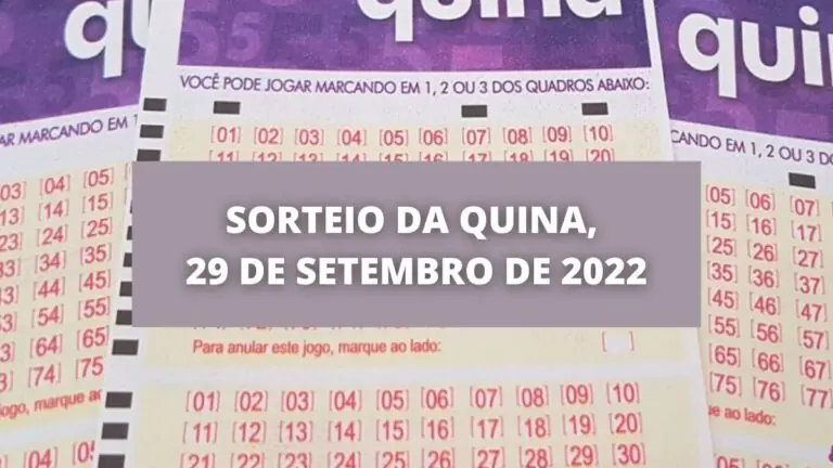Resultado da Quina concurso 5962 de hoje, quinta – 29/09/2022