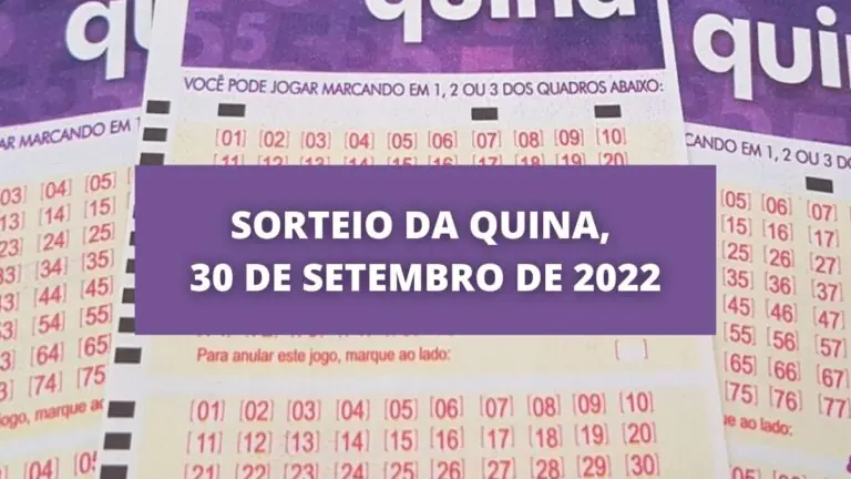 Resultado da Quina concurso 5963 de hoje, sexta – 30/09/2022