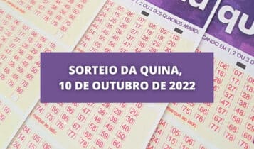 Resultado Quina 5971 de hoje (10/10/22); prêmio de R$ 3,5 milhões