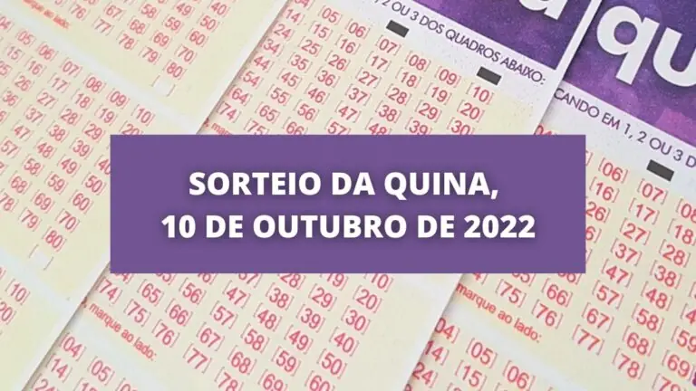 Resultado Quina 5971 de hoje (10/10/22); prêmio de R$ 3,5 milhões