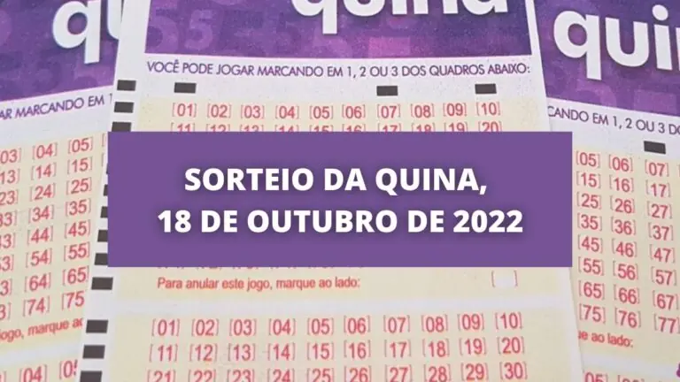 Resultado da Quina concurso 5977 de hoje, terça (18/10/2022)