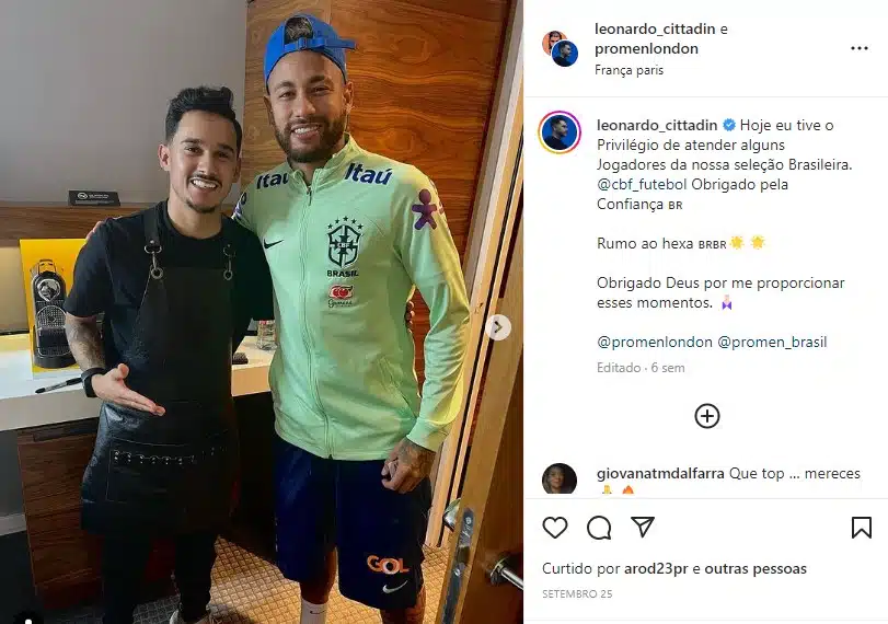 Cabelo dos jogadores da Seleção Brasileira