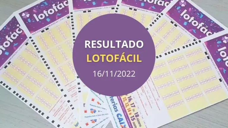 Resultado da Lotofácil 2664: sorteio da Lotofácil de hoje, dia 16/11