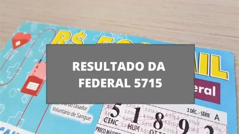 Resultado da loteria Federal 5715 de sábado (12/11/2022)