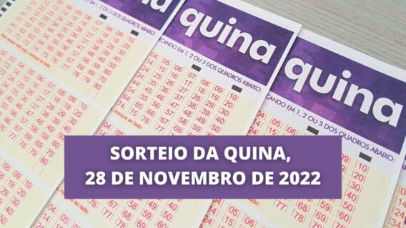 Resultado da Quina de segunda-feira, concurso 6010 de hoje (28/11/22)