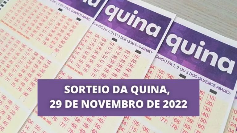 Resultado da Quina concurso 6010 de hoje, terça – 29/11/2022