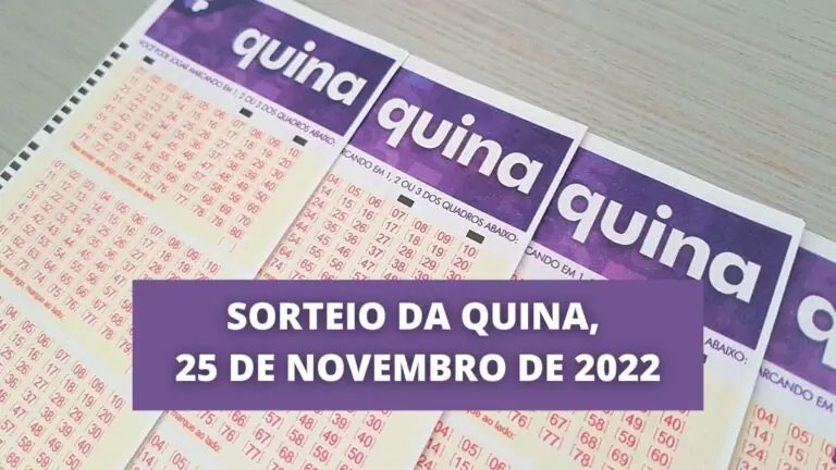 Resultado da Quina concurso 6008 de hoje, sexta – 25/11/2022