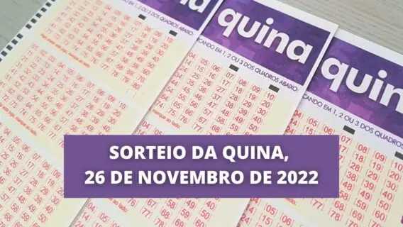 Resultado da Quina de sábado, concurso 6009 de hoje (26/11/22)